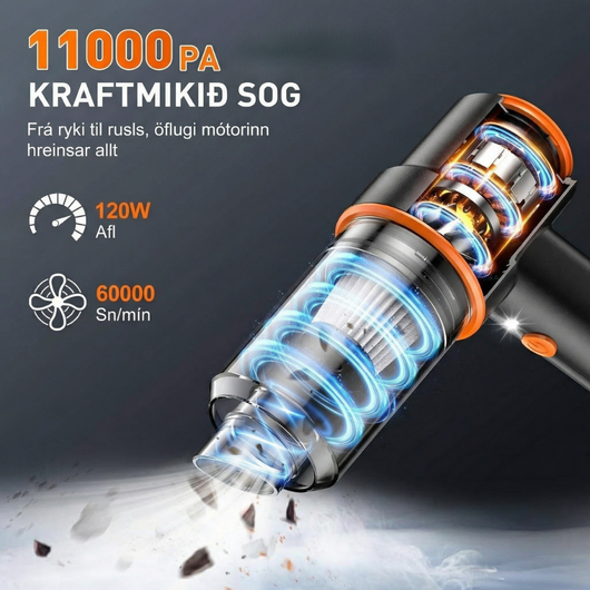 Öflug Bílaryksuga með Síu