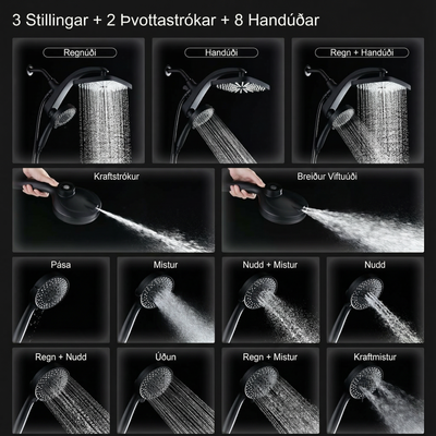 Regnsturtuhaus með Handsturtu