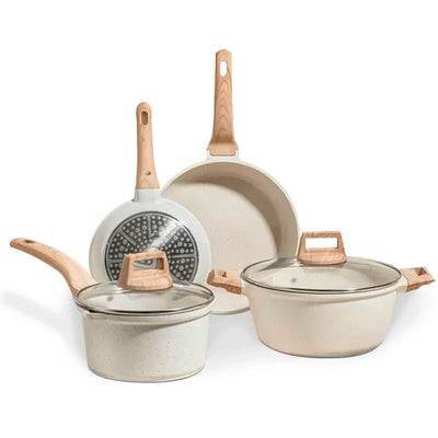 Sett af Endingargóðum NON-STICK Granite Pönnum og Pottum