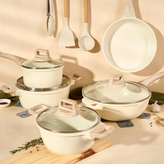 Sett af Endingargóðum NON-STICK Granite Pönnum og Pottum