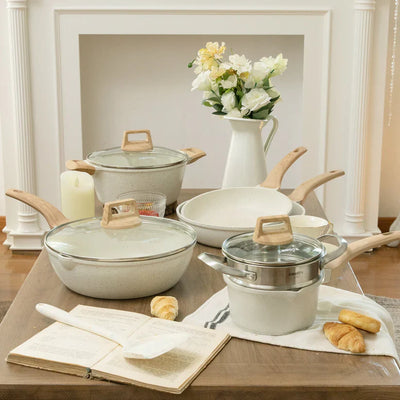 Sett af Endingargóðum NON-STICK Granite Pönnum og Pottum